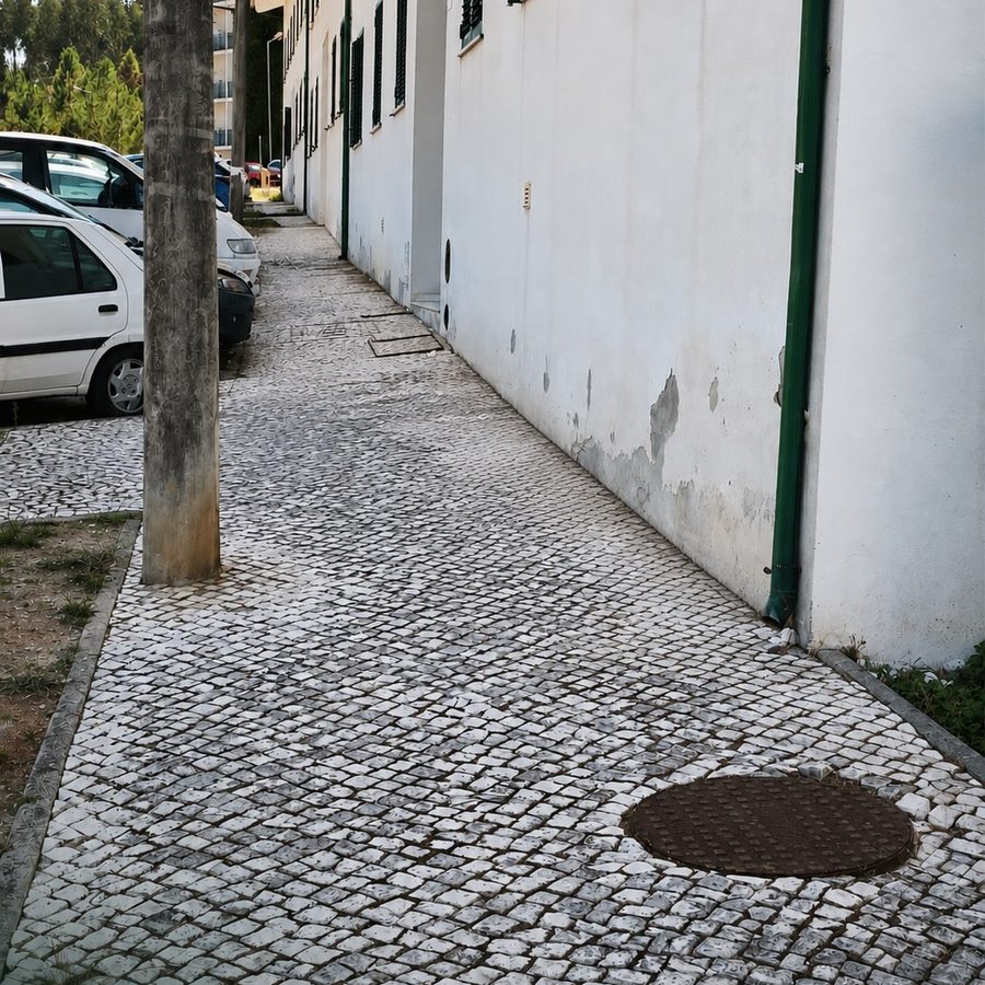 Depois: o mesmo passeio, com a calçada limpa